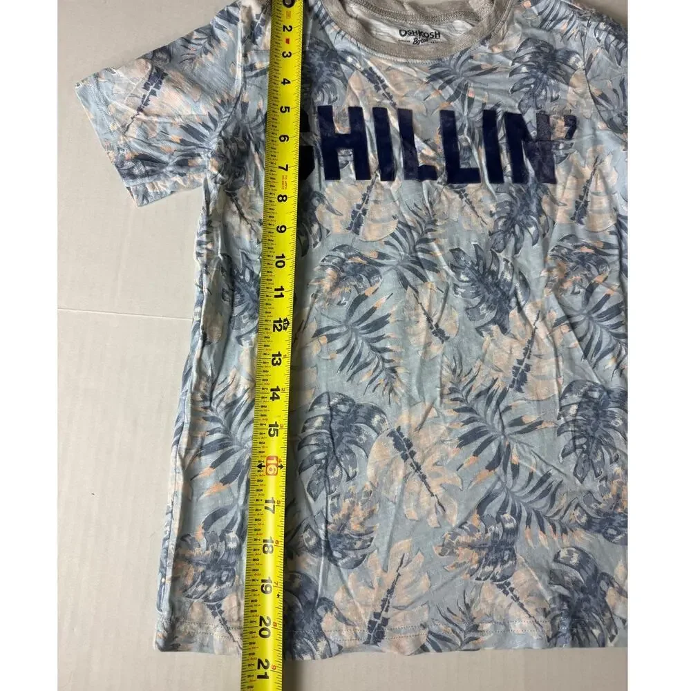 OshKosh B'gosh Boys' Chillin' Tropical Blue Tee Shirt Size 10